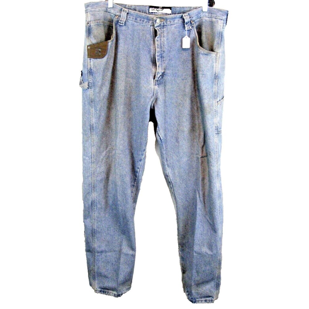 Mens Wrangler Riggs Blue Cotton Denim Carpenter Style Jeans sz 40x32